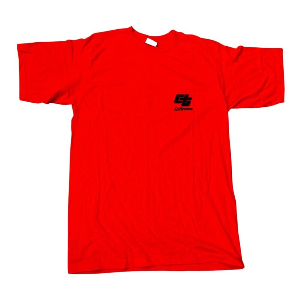 Caltrans Safety Short sleeve  L Poly  100% Cotton Machine Washable USA-Made